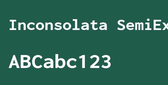 Inconsolata SemiExpanded ExtraBold