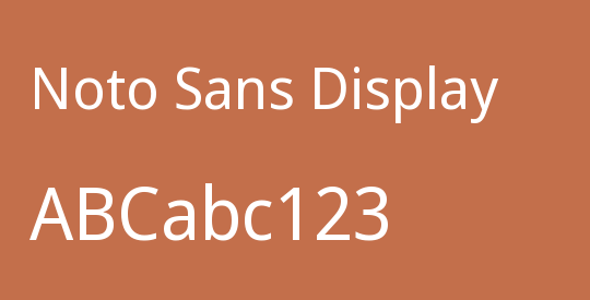 Noto Sans Display