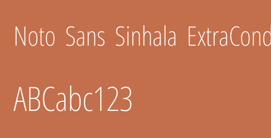 Noto Sans Sinhala ExtraCondensed ExtraLight