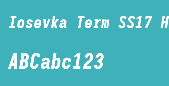 Iosevka Term SS17 HvObl