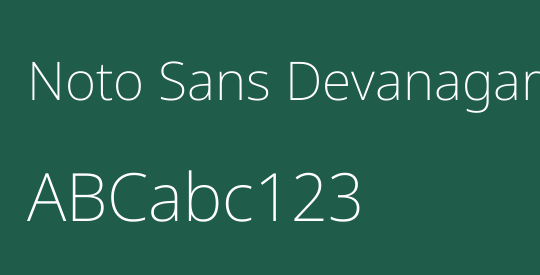 Noto Sans Devanagari ExtraLight