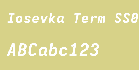 Iosevka Term SS07 XBdEx