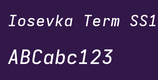 Iosevka Term SS14 MdEx