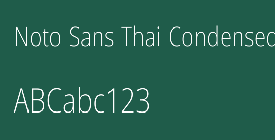 Noto Sans Thai Condensed ExtraLight