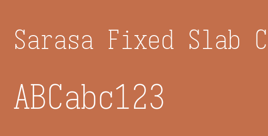 Sarasa Fixed Slab CL Xlight