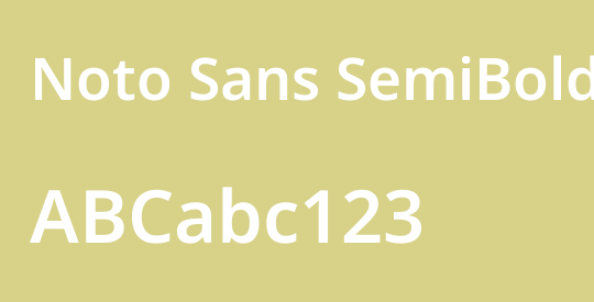 Noto Sans SemiBold