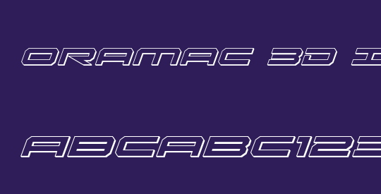 Oramac 3D Italic