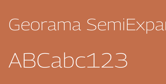 Georama SemiExpanded ExtraLight