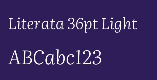Literata 36pt Light