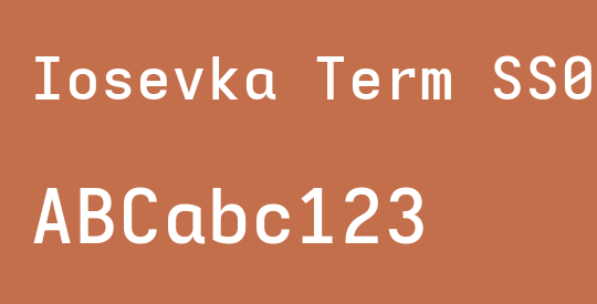 Iosevka Term SS07 SmBdEx