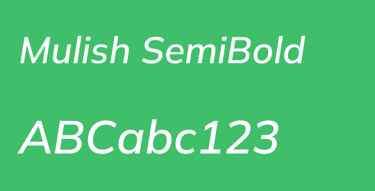 Mulish SemiBold