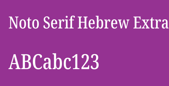 Noto Serif Hebrew ExtraCondensed Medium