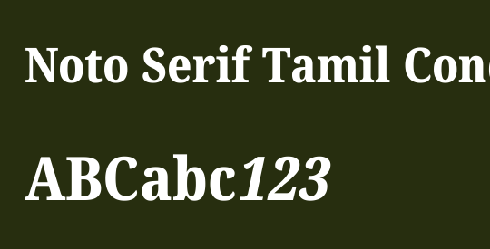 Noto Serif Tamil Condensed ExtraBold