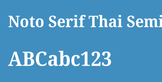 Noto Serif Thai SemiCondensed