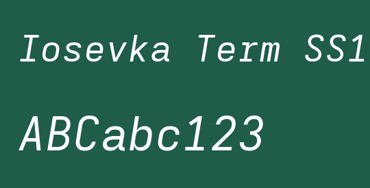 Iosevka Term SS15 ExObl