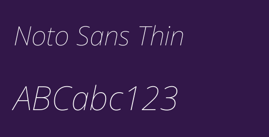 Noto Sans Thin