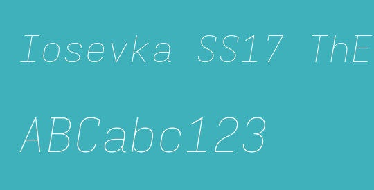 Iosevka SS17 ThExObl