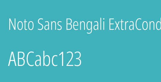 Noto Sans Bengali ExtraCondensed Light