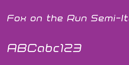 Fox on the Run Semi-Italic