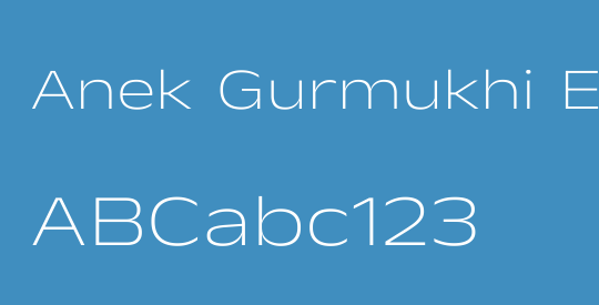 Anek Gurmukhi Expanded ExtraLight