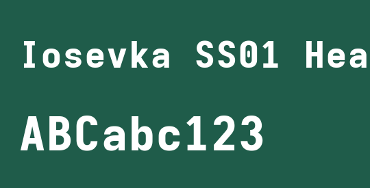 Iosevka SS01 Heavy Extended