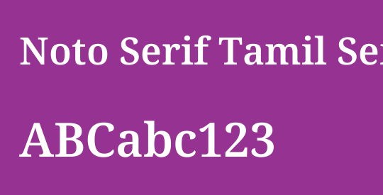 Noto Serif Tamil SemiBold