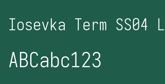 Iosevka Term SS04 Light