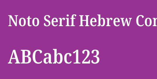 Noto Serif Hebrew Condensed SemiBold