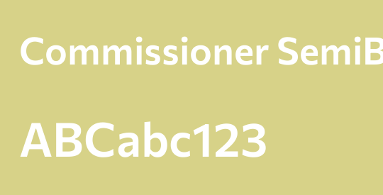Commissioner SemiBold