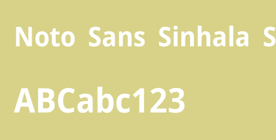 Noto Sans Sinhala SemiCondensed