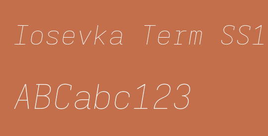 Iosevka Term SS17 ThExObl