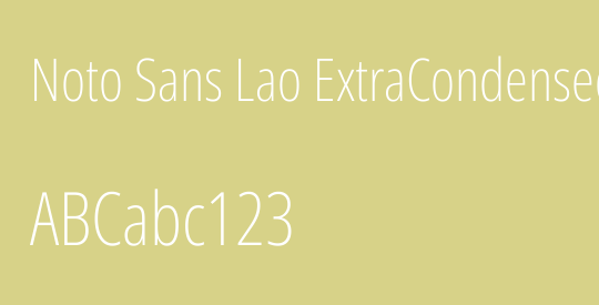 Noto Sans Lao ExtraCondensed ExtraLight