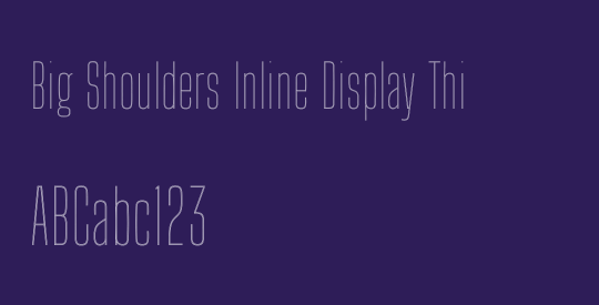 Big Shoulders Inline Display Thin
