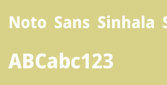 Noto Sans Sinhala SemiCondensed ExtraBold