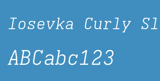 Iosevka Curly Slab LtExObl