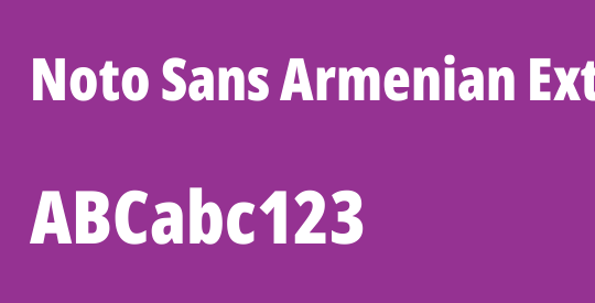 Noto Sans Armenian ExtraCondensed Black