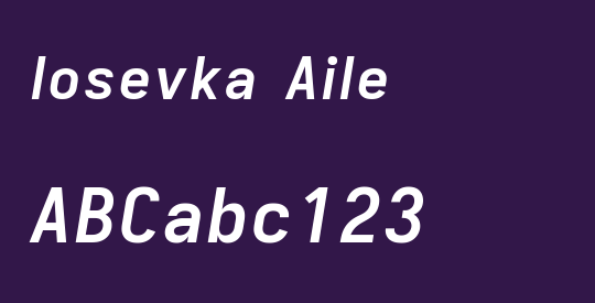 Iosevka Aile