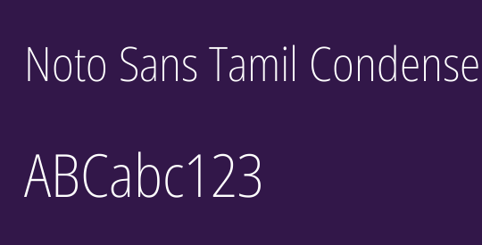 Noto Sans Tamil Condensed ExtraLight