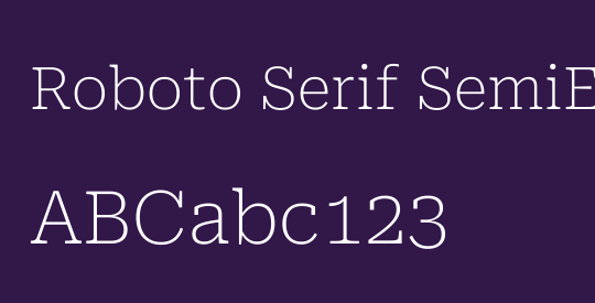Roboto Serif SemiExpanded Thin