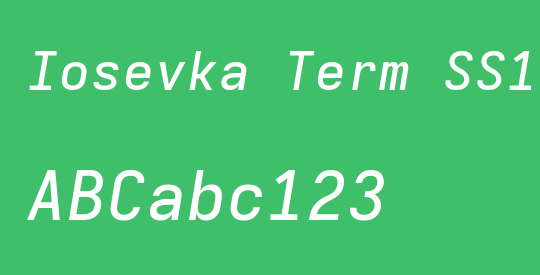 Iosevka Term SS10 MdExObl