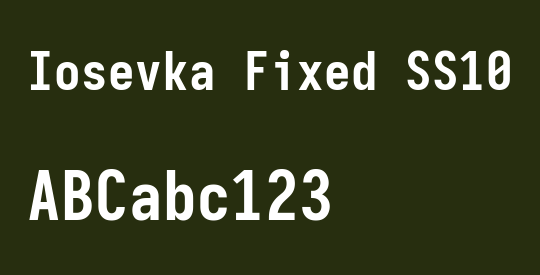 Iosevka Fixed SS10 Extrabold