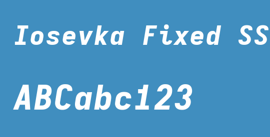 Iosevka Fixed SS09 HvEx