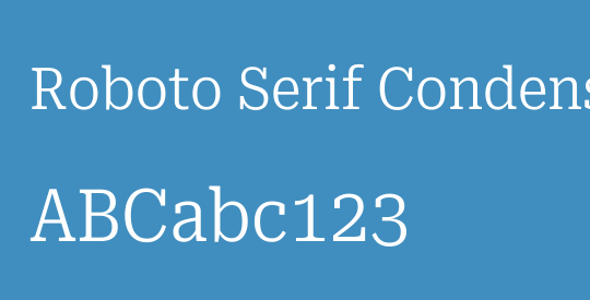 Roboto Serif Condensed Light