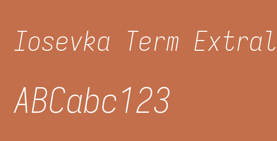 Iosevka Term Extralight
