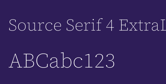 Source Serif 4 ExtraLight