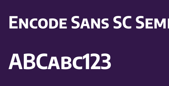 Encode Sans SC SemiCondensed