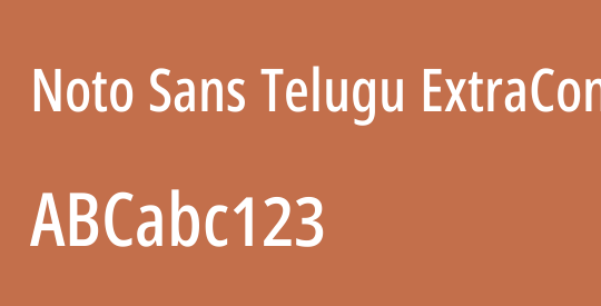 Noto Sans Telugu ExtraCondensed Medium