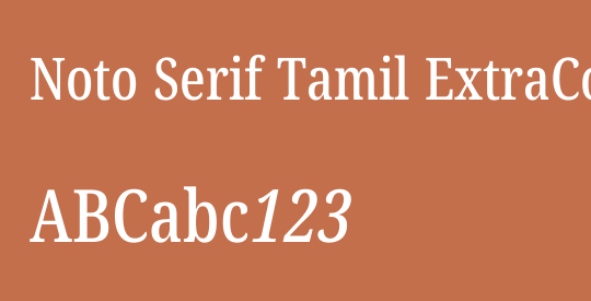 Noto Serif Tamil ExtraCondensed Medium