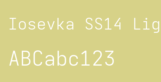 Iosevka SS14 Light Extended