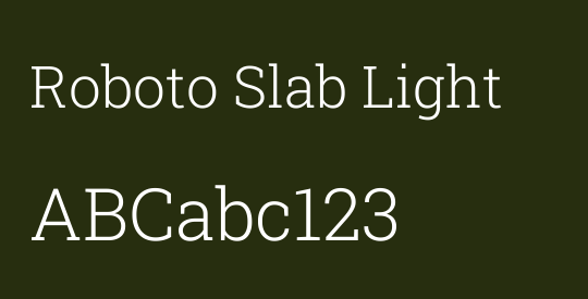 Roboto Slab Light
